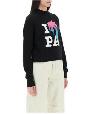 Palm Angels Sweatshirts - Black