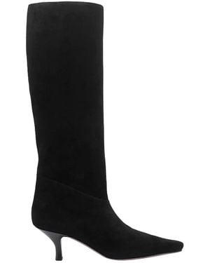 Paris Texas Schoenen ,Zwart ,Suède Rose Suède Leren Laarzen