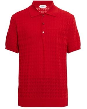 Versace V-Neck Knitwear - Rojo