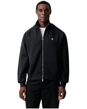 Fila Hoodies & Sweatvesten ,Zwart ,Polyester Cavalese Track Jacket