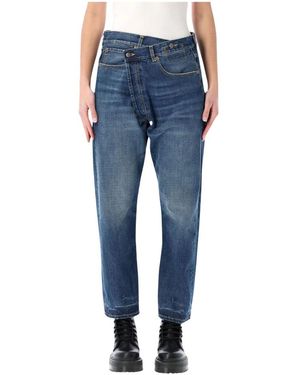 R13 Cropped Jeans - Blue
