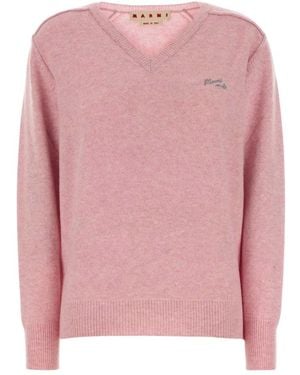 Marni V-Neck Knitwear - Rose