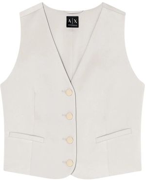 ARMANI EXCHANGE Waistcoats - White