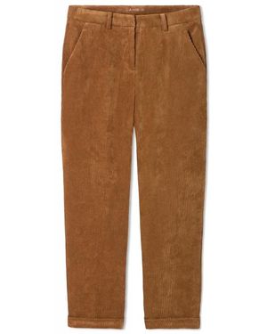 Cambio Broeken ,Bruin ,Leer Krystal Cropped Broeken