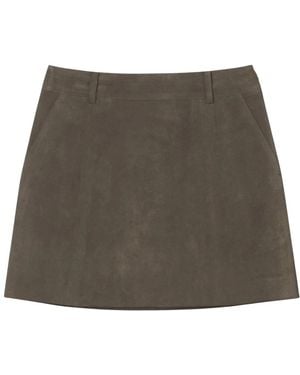 DUNST Leather Skirts - Marrón