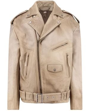 Golden Goose Leather Jackets - Natural