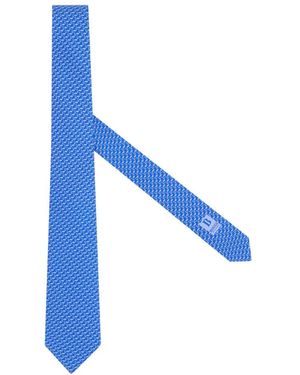 BOGGI Accessoires ,Blauw ,Pelican Print Silk Tie