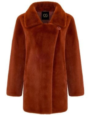CESARE GASPARI Jassen ,Oranje ,Polyester Classic Shell Coat - Bruin