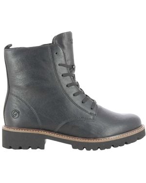 Remonte Schoenen ,Zwart ,Leer D8661 Veter Enkellaars - Grijs