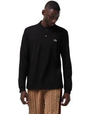 Lacoste Tops ,Zwart ,M Polo Manica Lunga