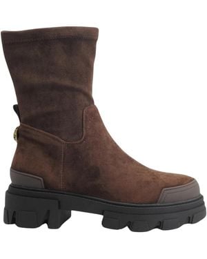 Kurt Geiger Schoenen ,Bruin ,Leer Enkellaarsjes