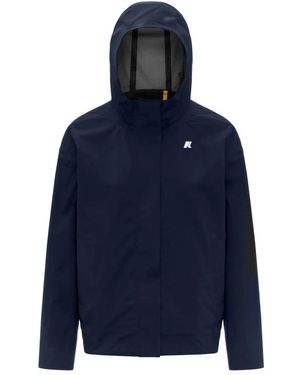 K-Way Fitness ,Blauw ,Korte Jas Met Capuchon
