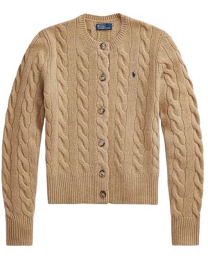 Ralph Lauren Luxury Wool-Cashmere Cardigan - Natural