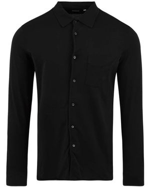 Aspesi Overhemden ,Zwart ,Katoen Cotton Jersey Shirt