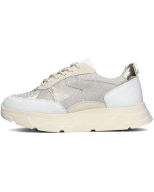 Omoda Schoenen ,Leer Chunky Sole Sneakers Kady 437 - Wit