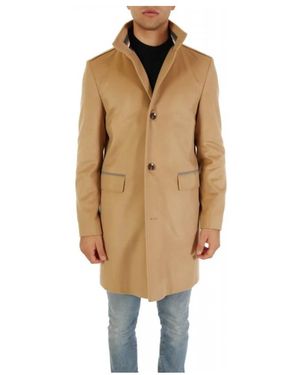 HUGO Single-Breasted Coats - Neutro