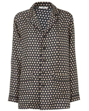 Fendi Fließendes Pyjama-Oberteil - Schwarz