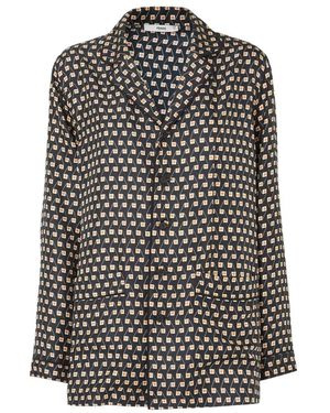 Fendi Nachtkleding ,Veelkleurig ,Flowing Pyjama Shirt - Zwart