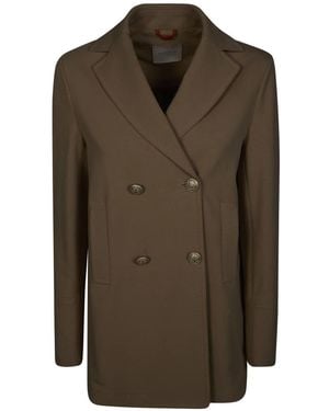 Circolo 1901 Double-Breasted Coats - Green