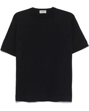 John Smedley Crew Neck T-Shirt - Zwart