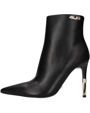Cesare Paciotti Schoenen ,Zwart ,Leer 4K2537 Enkellaars Met Hak