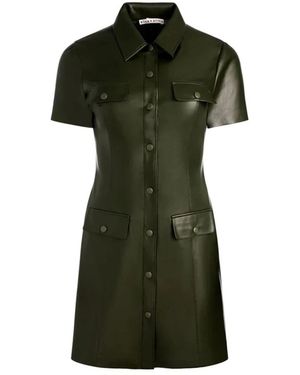 Alice + Olivia Jamie Vegan Mini Jurk - Groen