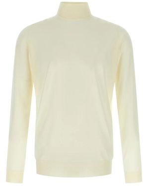 John Smedley Turtlenecks - White