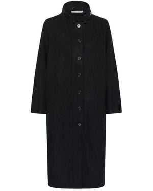Kaffe Single-Breasted Coats - Negro