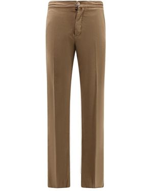 Kiton Slim-Fit Trousers - Natural