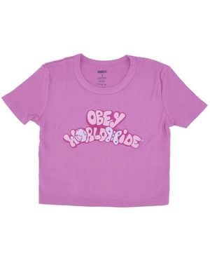 Obey T-Shirts - Purple