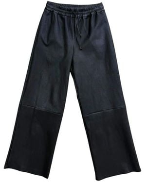 Arma Broeken ,Zwart ,Leer Blair Stretch Plonge - Blauw