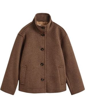 GANT Jacke Aus Wollmischgewebe Mit Karomuster - Braun