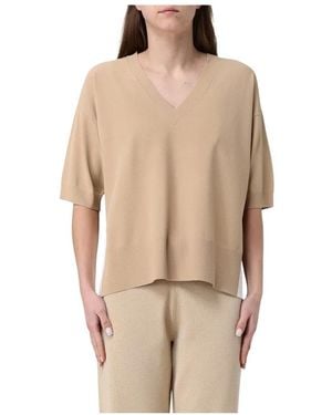 Kangra V-Neck Knitwear - Natural