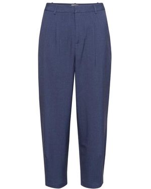 Kaffe Cropped Trousers - Bleu