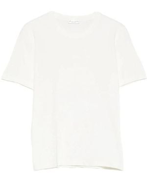 Roberto Collina Tops ,Wit ,Polyester Girocollo Mc