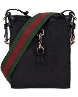 Gucci Tassen ,Zwart ,Leer Schoudertas