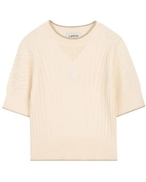 Lanvin Round-Neck Knitwear - Neutro