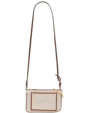 Lanvin Tassen ,Leer Compagnon Small Zipped Shoulder Bag - Naturel