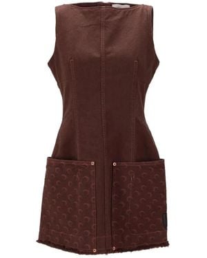 Marine Serre Short Dresses - Brown