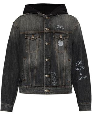 Palm Angels Denim Jackets - Negro