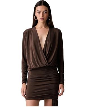 Pinko Wrap Mini Jurk - Zwart