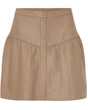Notyz Leather Skirts - Marrón