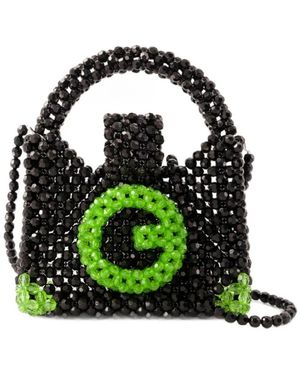 Germanier Tassen ,Zwart ,Beaded Bag - Groen