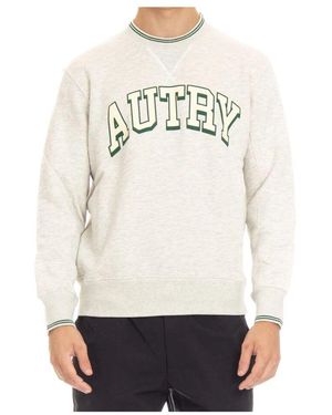 Autry Grauer pullover mit kontrastkanten - Weiß