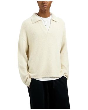 OLAF HUSSEIN Signature Strickpolohemd - Weiß