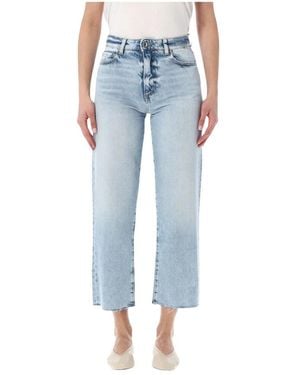 ICON DENIM Cropped Jeans - Blue