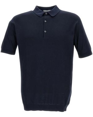 John Smedley Polo Shirts - Blue