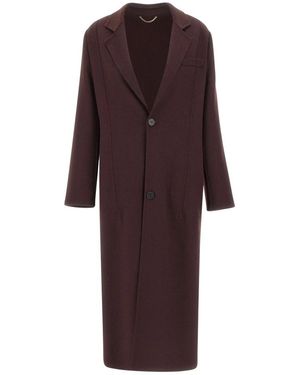 Victoria Beckham Single-Breasted Coats - Purple
