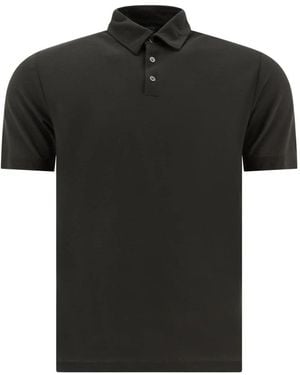 Zanone Polo Shirts - Black