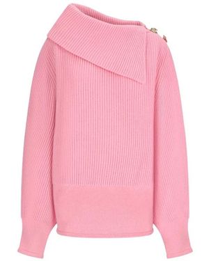 Blumarine Round-Neck Knitwear - Rosa
